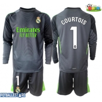 Real Madrid Thibaut Courtois #1 Keeper Tredjedraktsett Barn 2025-26 Langermet (+ Korte bukser)
